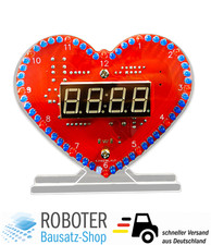 Bausatz Herzförmige LED-Uhr DIY-Elektronik Löten lernen Übungsplatine
