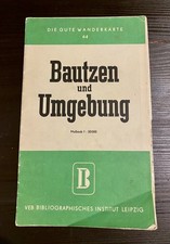 Die gute Wanderkarte. Bautzen und Umgebung DDR VEB Bibliogr. Institut Leipzig
