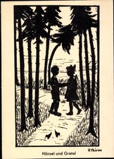 Scherenschnitt Künstler Ak