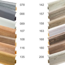 Sockelleisten Fußleisten Kabelkanal Laminatleisten 10-100m inkl. Montagematerial
