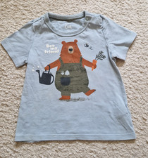 Hellblaues T - Shirt mit Bär