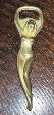 Flaschenöffner Messing Nackte Frau Frauenakt * Vintage 70er Jahre