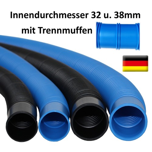 Poolschlauch 32mm 38mm blau - 32mm, +