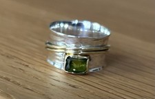 Echtsilber Fingerring Mit Peridot