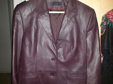 echt leder jacke damen gr.40 wie neu! lila violett💜elegant.blazer.sakko.cool!