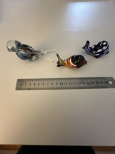 Glasfiguren 2 Schnecken 1 Vogel