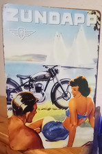 Blechschild alte ZÜNDAPP Motorrad Werbung