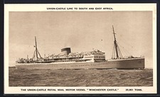 The Union-Castle RMMV Winchester Castle, Passagierschiff, Ansichtskarte 