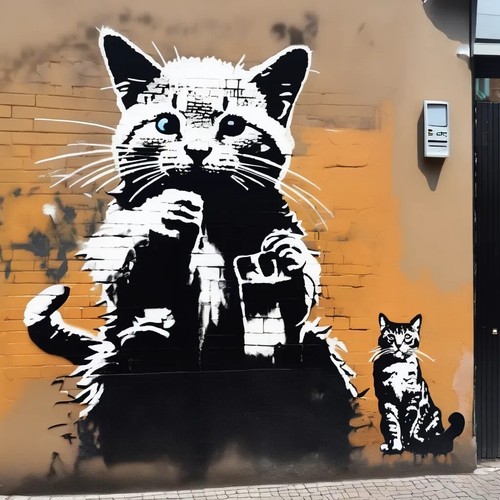 Katzen urban street - 01,
