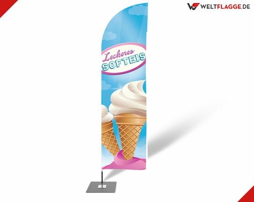 Beachflag leckeres softeis - beachflag,