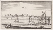 Wesel Büderich Original Kupferstich Merian 1647