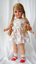 CELLULOID PUPPE 59 CM 50ER JAHRE DOLL antik  neuwertig schöne Kleidung