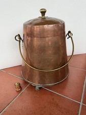 Antiker Ascheeimer Doofpot Kupfer Messing Holland 6 kg Kessel Vintage Deco