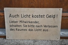 Altes Schild DDR 50er