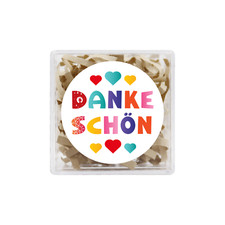 24x Danke Aufkleber 4cm -