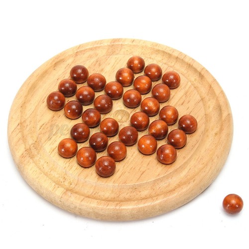 Spielschach solitaire aus holz - spielschach,