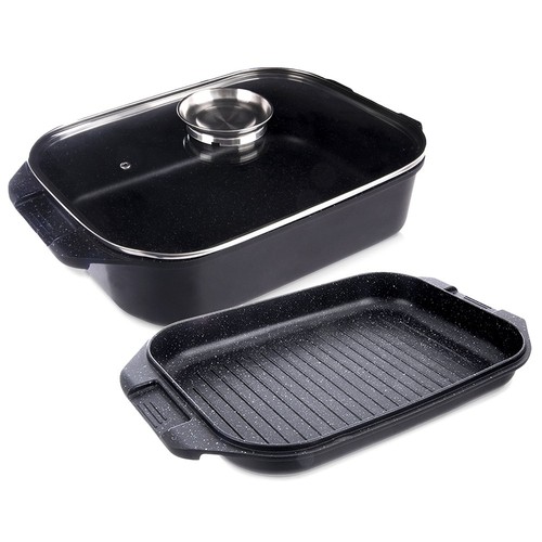 Granit gusseisen bräter 3in1 - bräter,