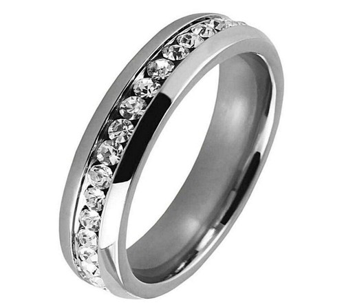 Edelstahl ring zirkonia - edelstahl,