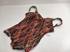 Badeanzug Orange Braun