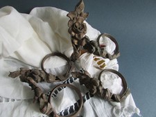 5 antike Ringe für Gardinen 