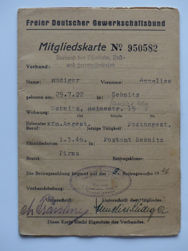 Postamt sebnitz fdgb - postamt, sebnitz: