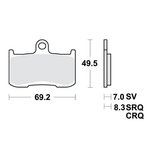 Bremsbeläge carbon crq trw - crq,