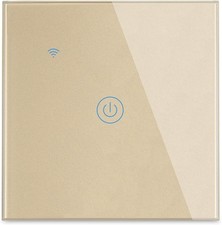 Smart WiFi Wandschalter 1 Gang DS-101 Gold Alexa Google Home kompatibel