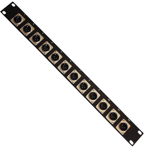 Port xlr patchpanel 1he 19 - 12,