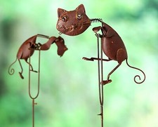 Pendelfigur Gartenstab Katze