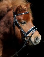 Trense Nobless Minishetty Shetty Welsh Glitzer ergonomisch Leder Schwarz Tysons