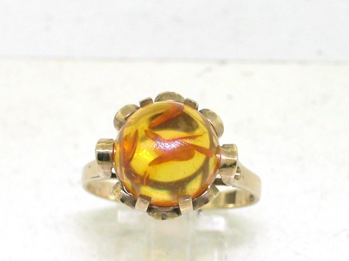 Bernstein ring 333 gelbgold - ring,