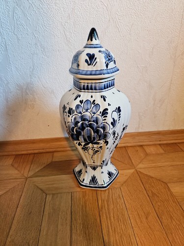 Delfter blau vase mit deckel - mit,