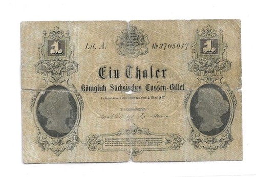 Thaler sachsen 1867 - 1, (4)