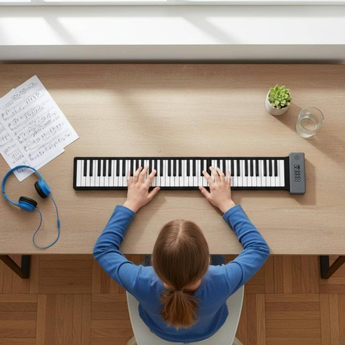 Tragbares roll piano - roll-up-piano, mit