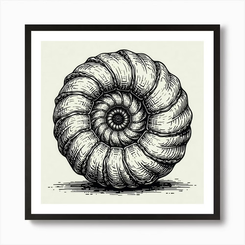 Nautilus muschel kunstdruck - nautilus,