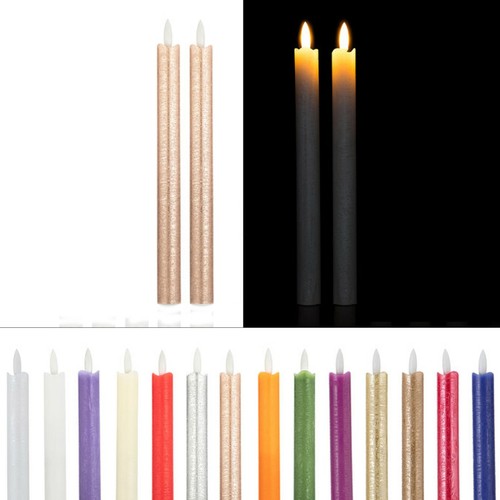 2er set led stabkerzen - set,