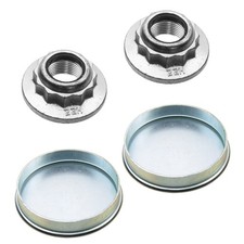 2 x Achsmutter + Fettkappe