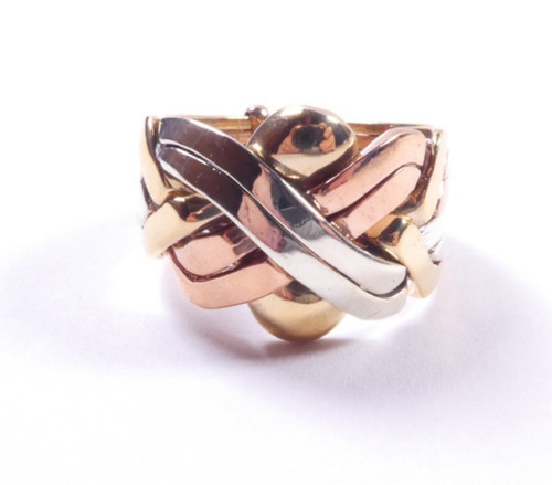 Goldring karat gelb rose - goldring,