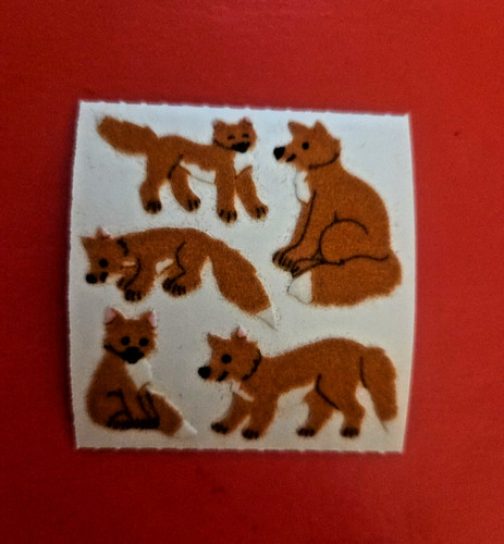 Sandylion fuzzy sticker - fuzzy,