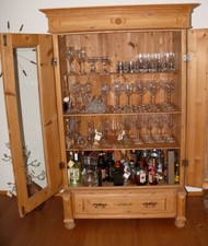 Wunderschöner, alter Bauern-Vitrinenschrank -Fichte/Lärche , ohne Inhalt