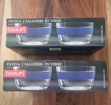 Bodum Pavina 4x Glasschale mit Silikonring - Blau (2 Boxen a 2 Stück)