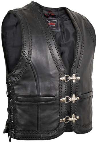 Herren lederweste bikerweste - herren,