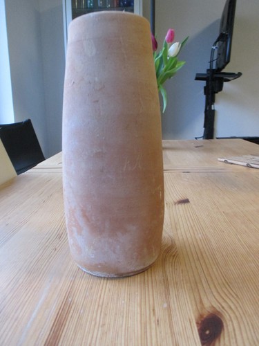 Vase steingut beige - vase,