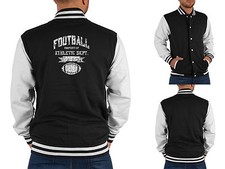 Herren College Jacke - Football Jacke Männer - Football Sport Motiv Collegejacke