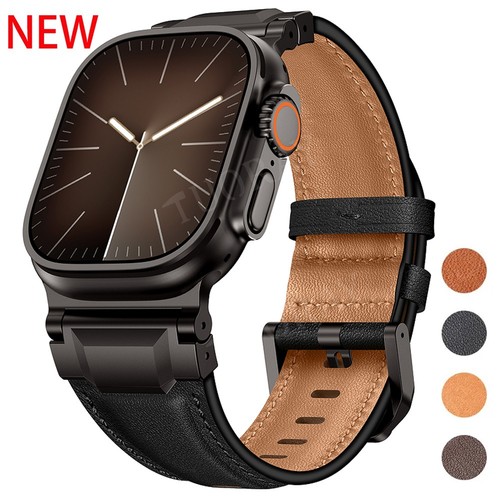 Leder armband für apple - leder,