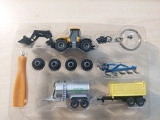 Bruder Mini Serie JCB Set Trecker m.Schaufel u. Flug u.2 Anhänger 