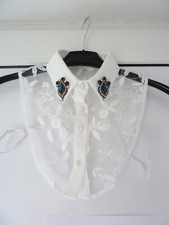 Blusenkragen Einsatz * verzierter Kragen * mit Strass und Spitze * NEU