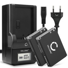 2x Akku für Canon PowerShot S100 (2011) PowerShot SX200 IS 1120mAh + Ladegerät