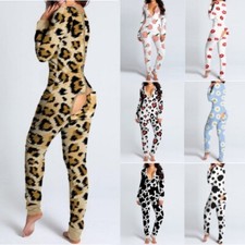 Sexy Damen's Schlafanzug Hausanzug Pyjama Nachtwäsche Overall Onesie Jumpsuit