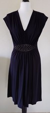 Armani Collezioni Kleid Gr. S / IT 42 schwarz Glitzersteine "Schnalle"